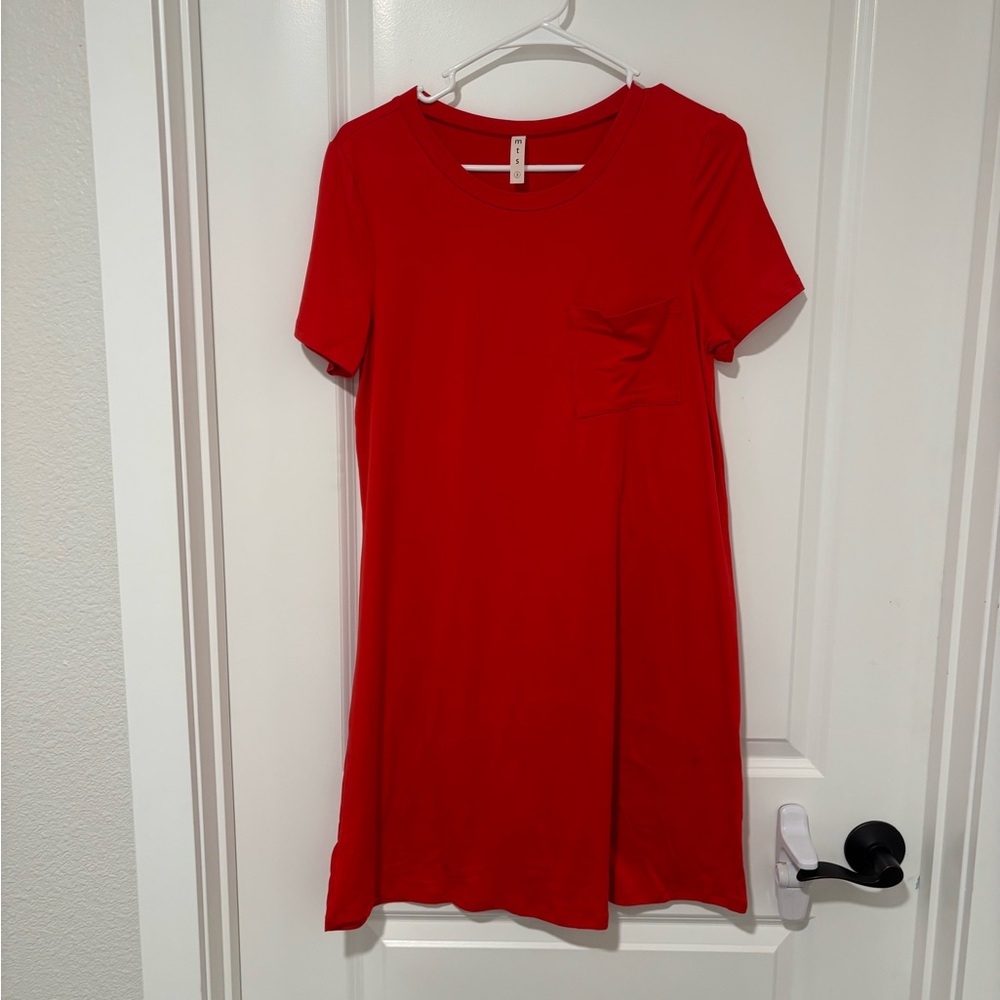 MTS Red T Shirt Dress